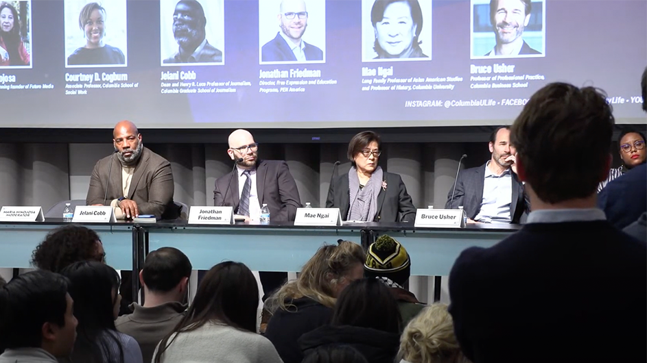 A panel of speakers at Awakening Our Democracy
